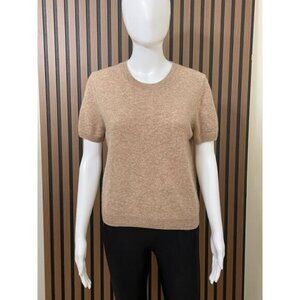 Quince Women's L Brown Sweater Mongolian Cashmere Pullover Tight-Knit Casual